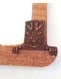 Tiki Mahogany Wood Hand Carved License Plate Frame