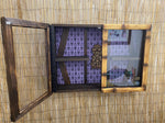Enclosed Mug Shelf with Bamboo Plexi Glass Doors