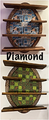 Diamond Tiki Mug Shelf You Choose Fabric