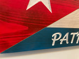 Hand Painted and Hand Carved Cuban Flag