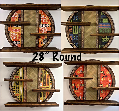 28” Round Mug Shelf You Choose Fabric